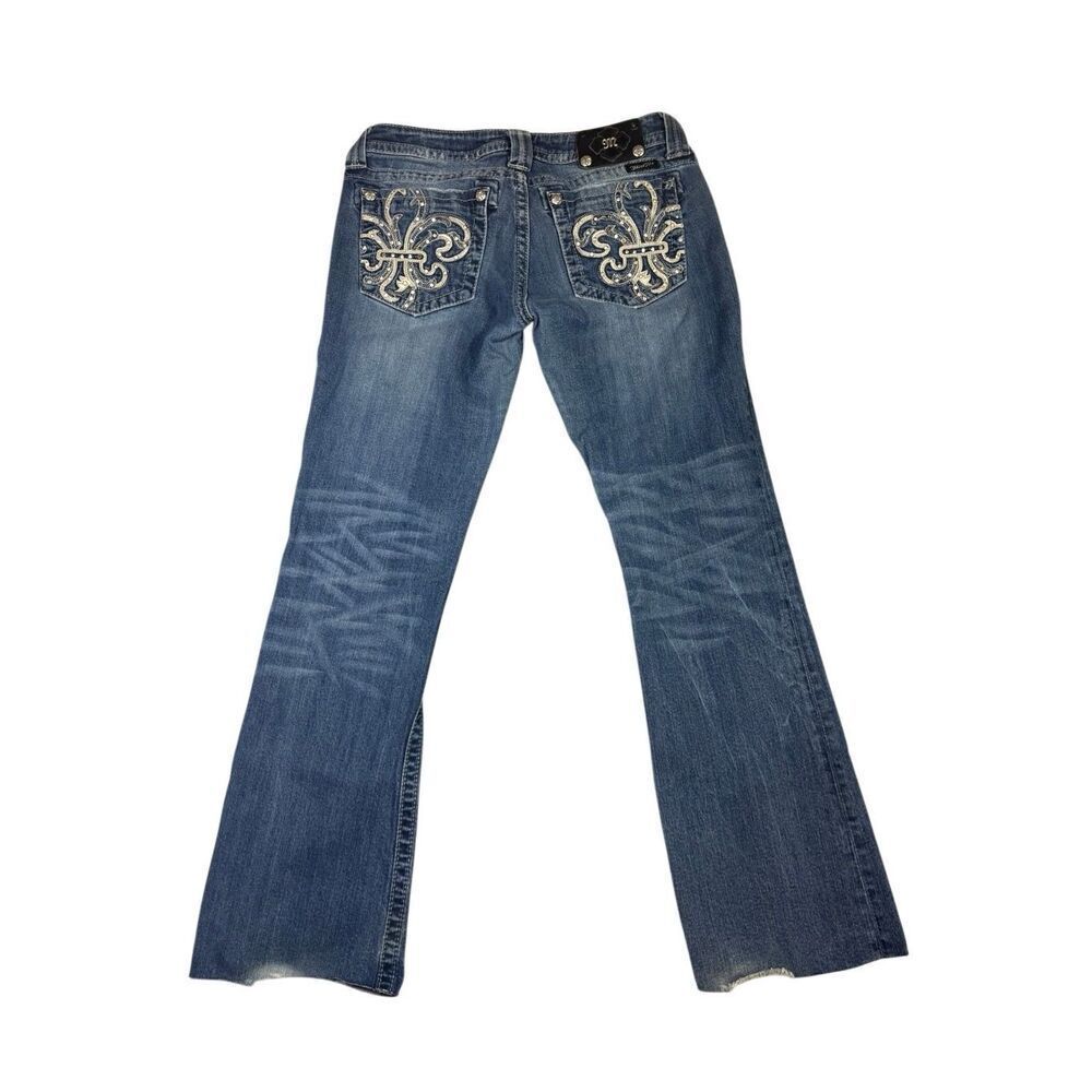 Miss Me Bootcut Women 31 Cropped Embellished Pocket Jeans